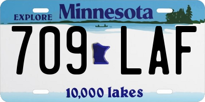 MN license plate 709LAF