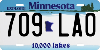 MN license plate 709LAO