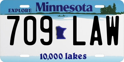 MN license plate 709LAW