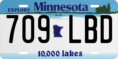 MN license plate 709LBD