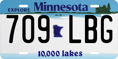 MN license plate 709LBG