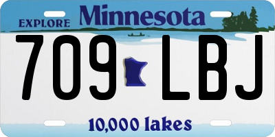 MN license plate 709LBJ
