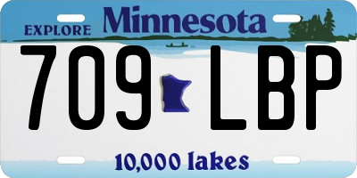 MN license plate 709LBP