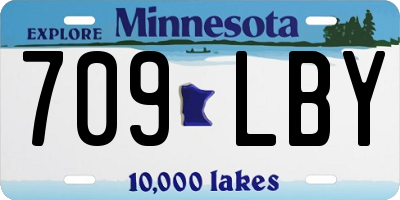 MN license plate 709LBY