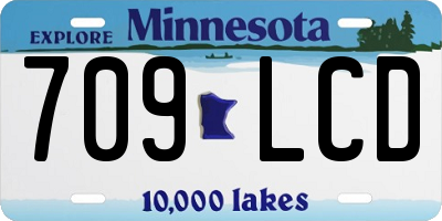 MN license plate 709LCD