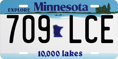 MN license plate 709LCE