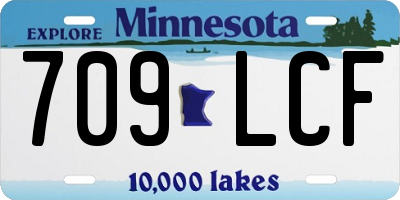 MN license plate 709LCF