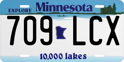MN license plate 709LCX