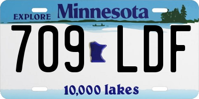 MN license plate 709LDF