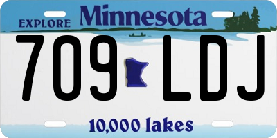 MN license plate 709LDJ