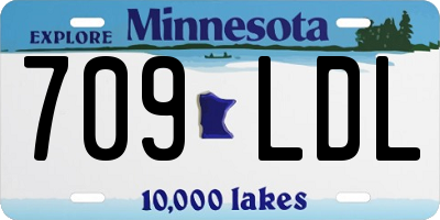 MN license plate 709LDL