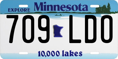MN license plate 709LDO
