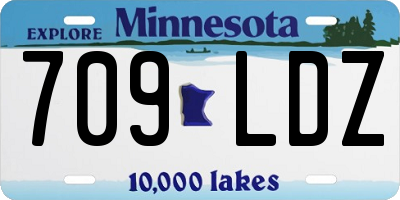 MN license plate 709LDZ
