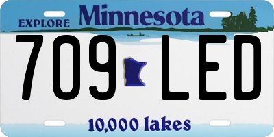 MN license plate 709LED