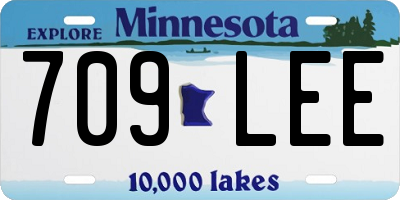 MN license plate 709LEE