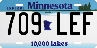 MN license plate 709LEF