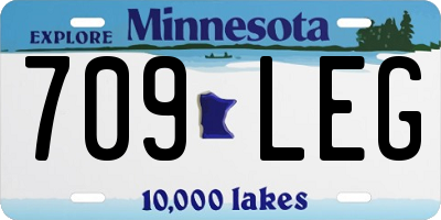 MN license plate 709LEG