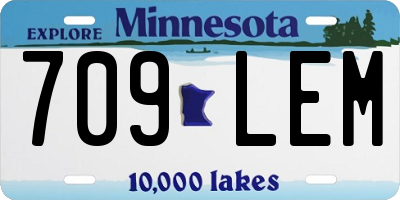 MN license plate 709LEM