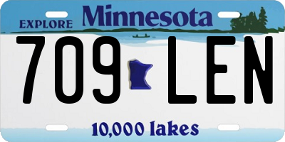 MN license plate 709LEN