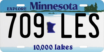 MN license plate 709LES