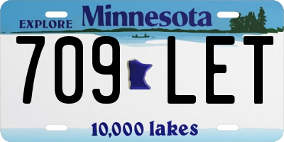 MN license plate 709LET
