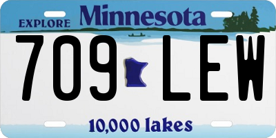 MN license plate 709LEW