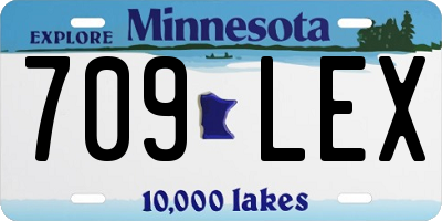 MN license plate 709LEX