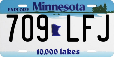MN license plate 709LFJ