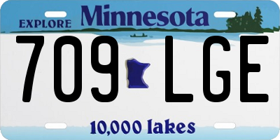 MN license plate 709LGE