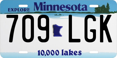 MN license plate 709LGK