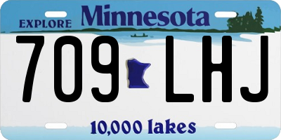 MN license plate 709LHJ