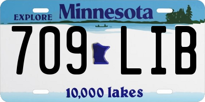 MN license plate 709LIB