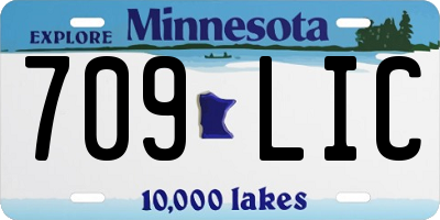MN license plate 709LIC