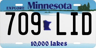 MN license plate 709LID