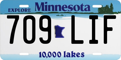 MN license plate 709LIF