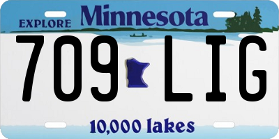 MN license plate 709LIG