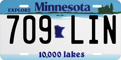 MN license plate 709LIN
