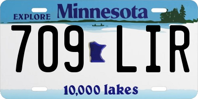 MN license plate 709LIR