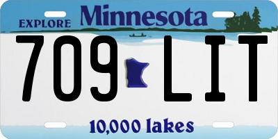 MN license plate 709LIT