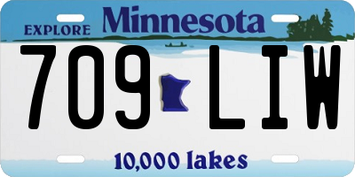 MN license plate 709LIW
