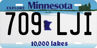 MN license plate 709LJI