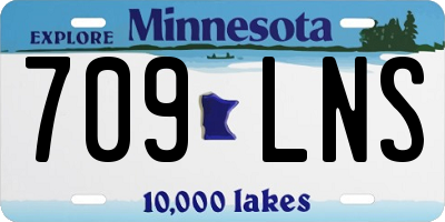 MN license plate 709LNS