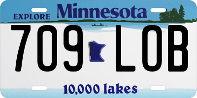 MN license plate 709LOB