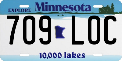 MN license plate 709LOC