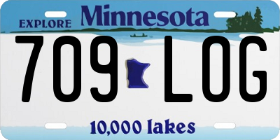 MN license plate 709LOG