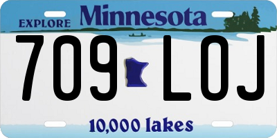 MN license plate 709LOJ