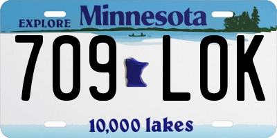 MN license plate 709LOK