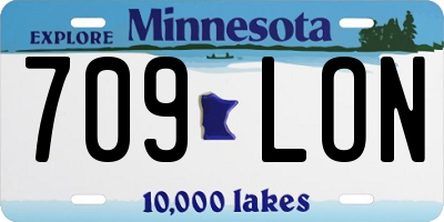 MN license plate 709LON