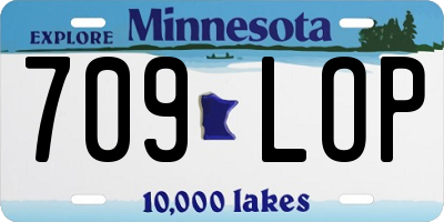 MN license plate 709LOP