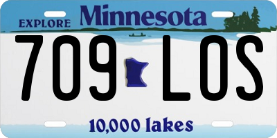 MN license plate 709LOS